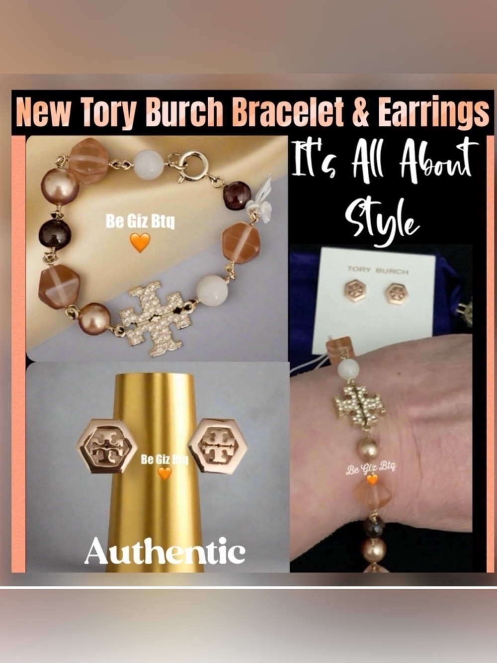 🆕Tory Burch Authentic Bracelet & Earrings Set At Awesome PriceTo Buy Now & Save